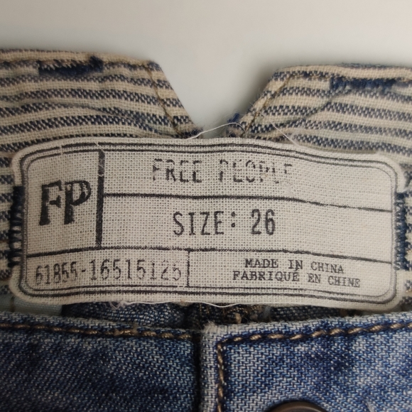 Free People Pleated Jeans Size 26 Embroidered - Picture 8 of 13